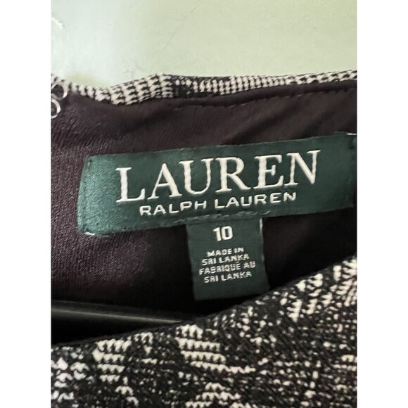 $180 Ralph Lauren Women's Black Pembrook Floral Knit Baba A-Line Day Dress Sz 10 - Picture 8 of 14